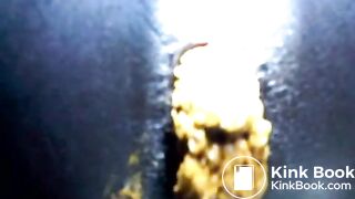 Black teen shitting close up