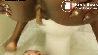 Black Mistress Shits On Slave