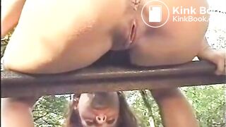 Cute Brunette Shits in the Woods