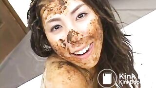 Miki Karasawa covered in her shit