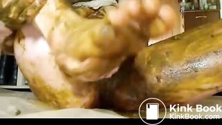 Scat solo masturbation