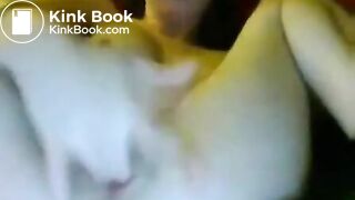 hottie rubs and fingers her cunt