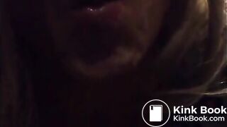 Blonde MILF eat her shit