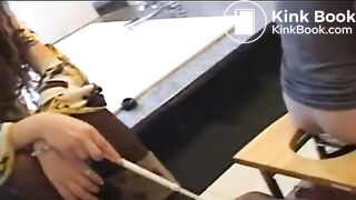 2 Beautiful Japanese Dominas Shitting In Their Slaves Mouth