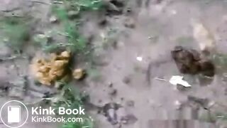 2 Girls Outdoors Shitting