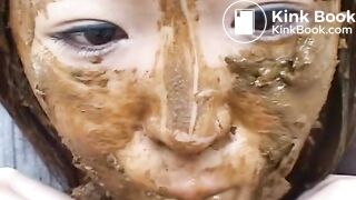 Asian Girl Eating Her Own Shit