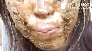 Asian Girl Eating Her Own Shit