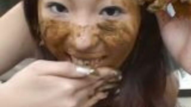 Asian Girl Eating Her Own Shit