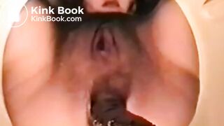 Constipated Girl Taking A Shit