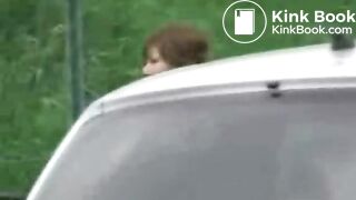 Girl shits in public