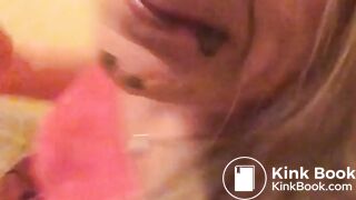 Blonde MILF eat her shit