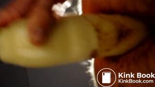 Arse fucking with dildo