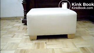 Hairy woman in heels shits & pisses on her floor