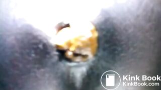 Black teen shitting close up