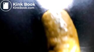 Black teen shitting close up