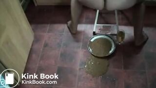 Brazilian Chubby House Wife Shitting