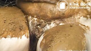 Taking A Shit On Hairy Cunt