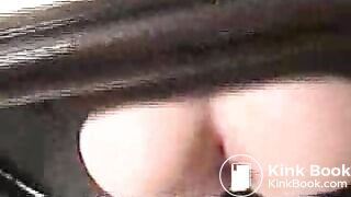 Aryn from CGP poops on a modified toilet