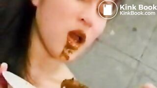 japanees scat eater mouth full shit and piss