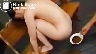 japanees scat eater mouth full shit and piss