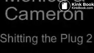 Lesbian with butt plug accidentally shits