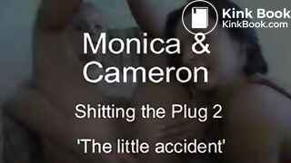 Lesbian with butt plug accidentally shits