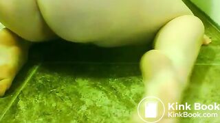 Taking a shit on the kitchen floor