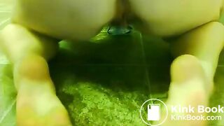 Taking a shit on the kitchen floor