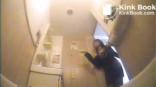 japanese girls vomit in restroom