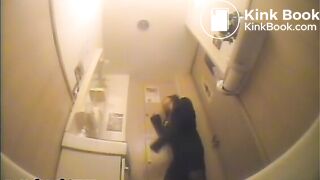 japanese girls vomit in restroom