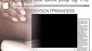 Ebony Scat Princess' Long and Quick Poop