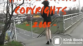 girl pooping in the pants in the street 6