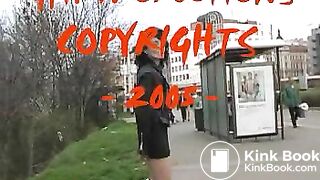 girl pooping in the pants in the street 6