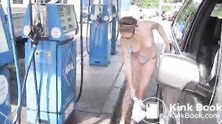 Flashing at Gas Station