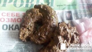 Girl Pooping Out Big Turd