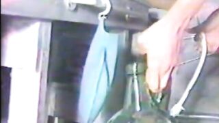 Drunk slut making mess in toilet