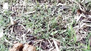 Outdoor Pooping Selfie From Teen