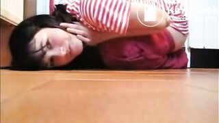 Asian Girl Shitting On The Floor