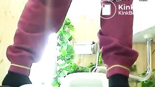 Asian Teens On The Toilet