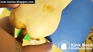 Rubbing His Cock In Her Shit