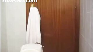 Taking A Shit On A Plastic Stool