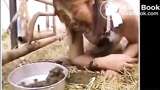 Asian Sluts Eating Animal Shit