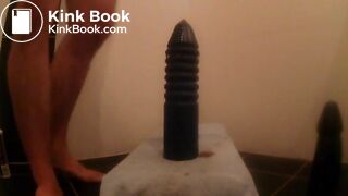 Large toys in arse easier