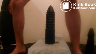 Large toys in arse easier