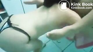 Lesbians having fun on the Kitchen Table