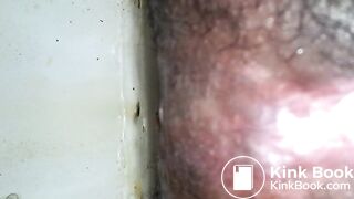 beautiful black asshole pushing out a fat turd:)