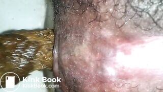 beautiful black asshole pushing out a fat turd:)