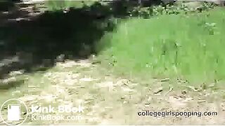 College girl Denver loves to poop outdoor - Scat Video Collection