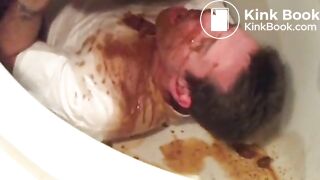 diarrhea on his face