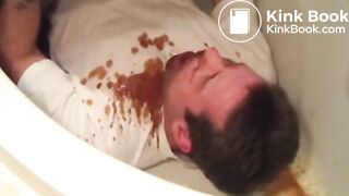 diarrhea on his face